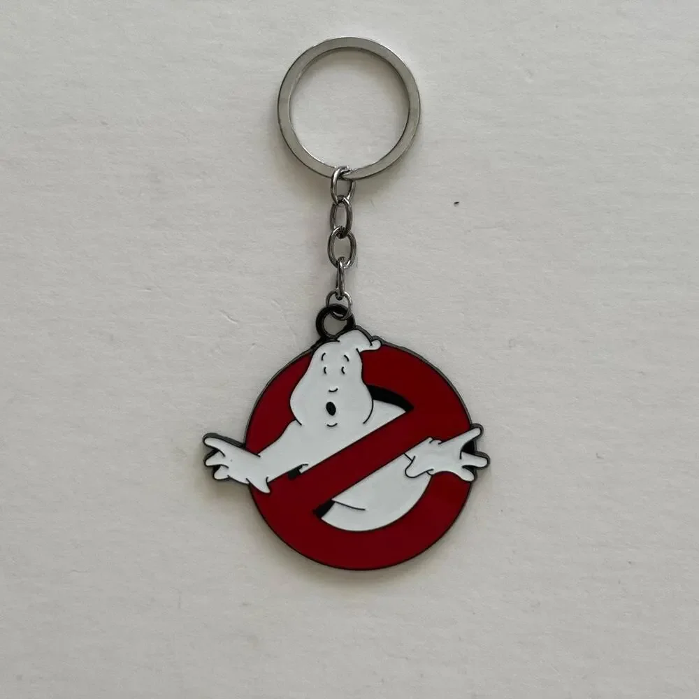 Y2K Red, White, and Silver Ghostbusters Keychain - Picture 1 of 3